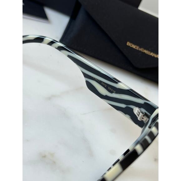 NEW Dolce Gabbana DG3377 Black Zebra Cat Eyeglasses Frames - Picture 7 of 8